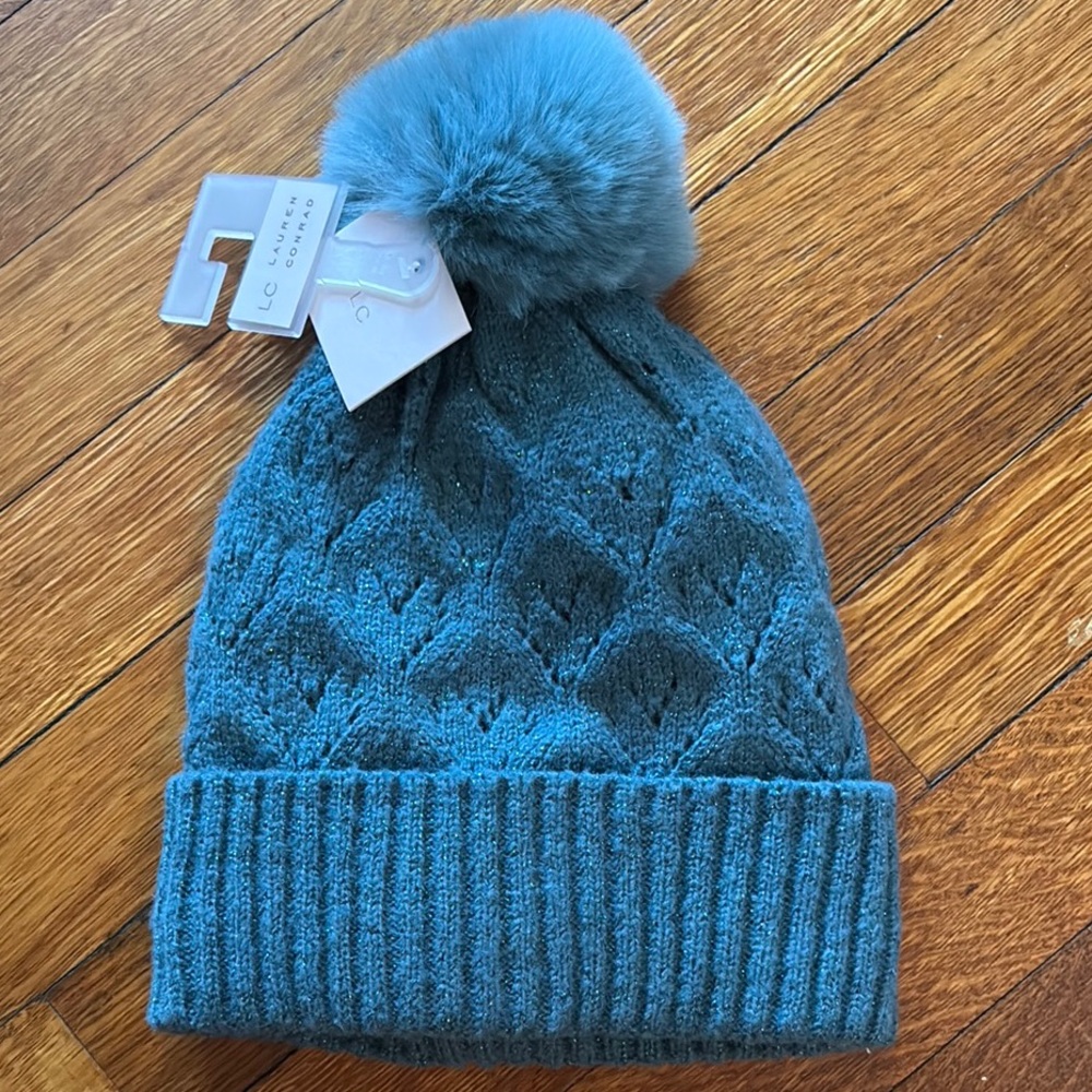 NWT LC Lauren Conrad Knit Hat with Pom
